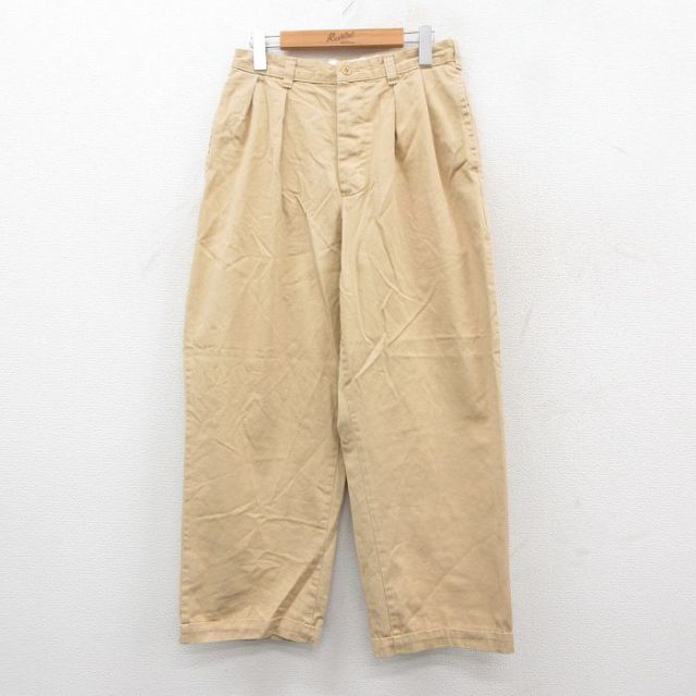 W29★古着 ジェイクルー J.CREW パンツ メンズ コットン ベージュ カーキ 25oct22 中古 ボトムス ロング
