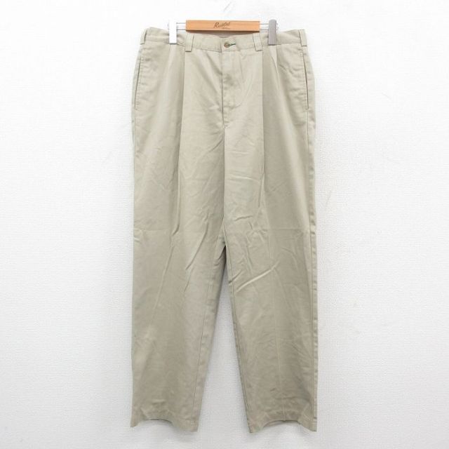 【50%OFF】トミーヒルフィガー ワンポイントロゴ チノパン ベージュ W35 | 古着