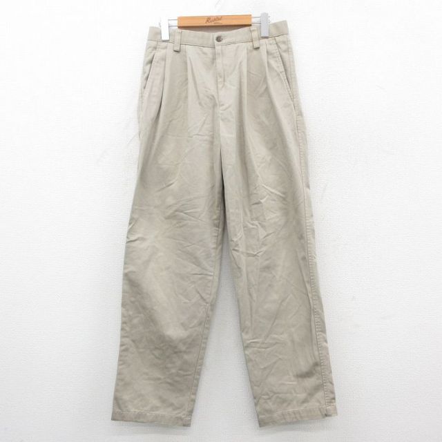 W29★古着 ドッカーズ パンツ メンズ 00年代 00s コットン ベージュ カーキ 25oct23 中古 ボトムス ロング