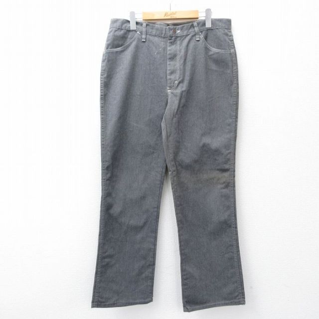 W36★古着 マーベリック パンツ メンズ 80年代 80s USA製 グレー 霜降り 25oct27 中古 ボトムス ロング