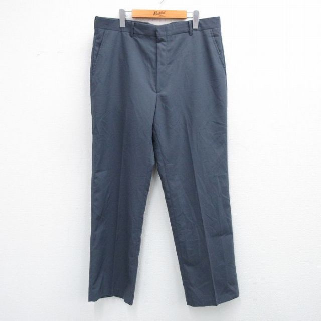 【20%OFF】W36★古着 スラックス パンツ メンズ 80年代 80s USA製 タロン 濃グレー 25oct30 中古 ボトムス ロング