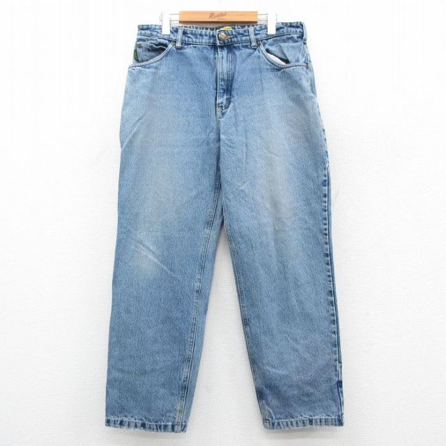 W34★古着 カベラス ジーンズ メンズ 00年代 00s ヒゲ コットン 紺 ネイビー デニム 【spe】 25oct31 中古 ボトムス ジーパン Gパン ロング パンツ