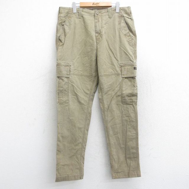 W36★古着 カーゴ パンツ メンズ ベージュ カーキ 25oct31 中古 ボトムス ロング