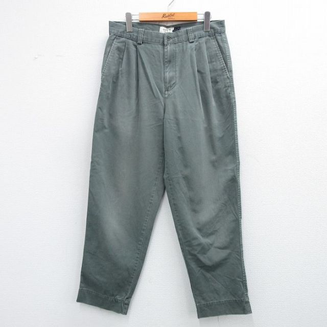 W32★古着 ギャップ GAP パンツ メンズ 00年代 00s コットン グレー系 25nov04 中古 ボトムス ロング