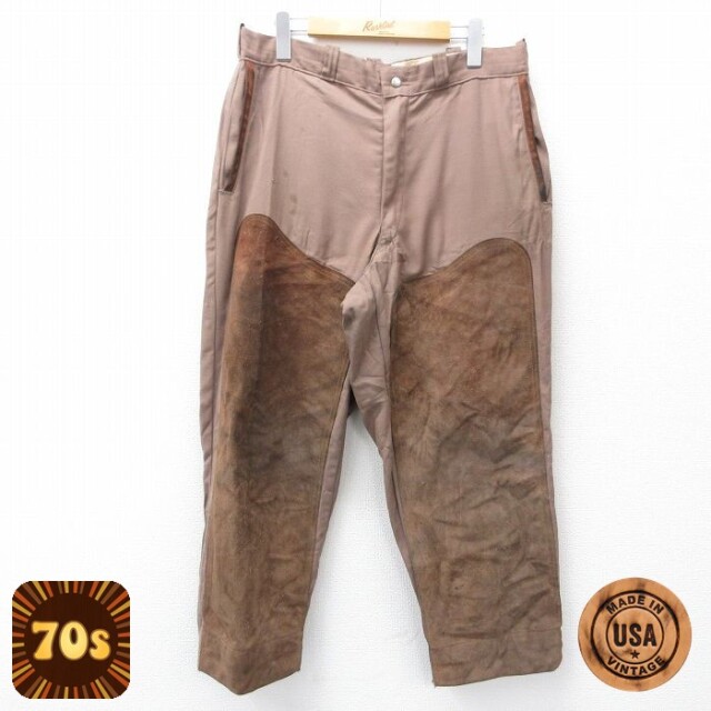 【50%OFF】10X 70s ハンティングパンツ ダブルニー ブラウン W34 | 古着