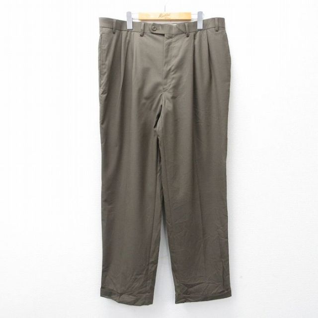 【20%OFF】W38★古着 ラルフローレン Ralph Lauren ブランド パンツ メンズ ウール 茶系 ブラウン 25nov05 中古 ボトムス ロング