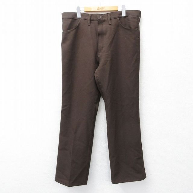 W37★古着 ラングラー ランチャー パンツ メンズ 90年代 90s フレア ブーツカット USA製 茶【spe】 25nov11