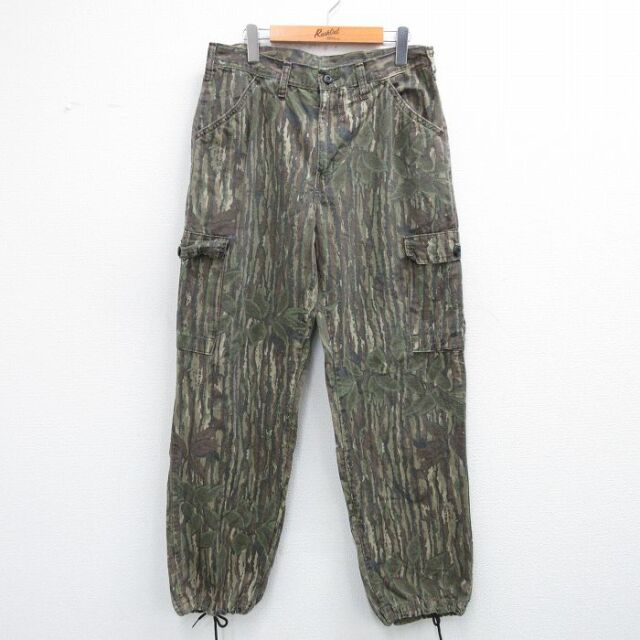 【20%OFF】W33★古着 リバティ ハンティング パンツ メンズ 90年代 90s リアルツリー コットン USA製 緑他 迷彩【spe】 25nov11