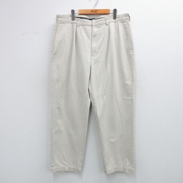 【20%OFF】W37★古着 ラルフローレン ブランド チノ パンツ チノパン メンズ 90年代 90s コットン 薄ベージュ 25nov11