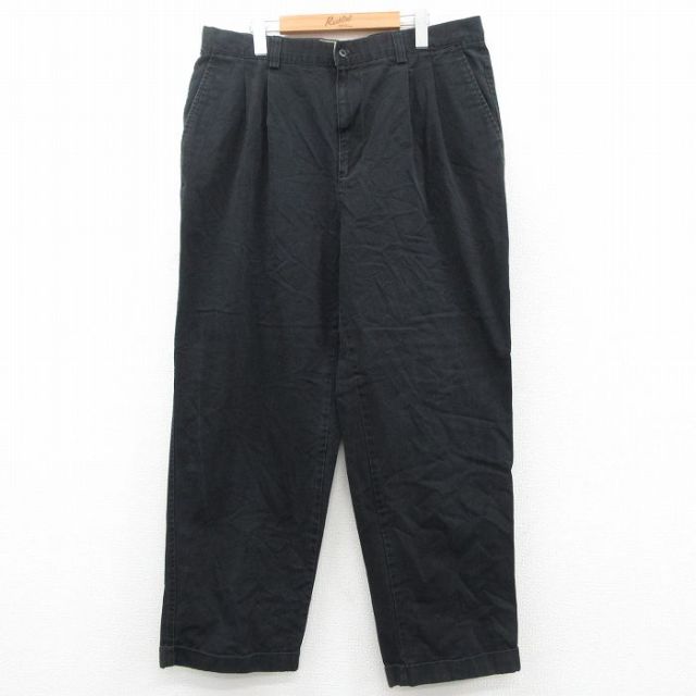 W37★古着 ギャップ GAP パンツ メンズ 00年代 00s コットン 黒 25nov12