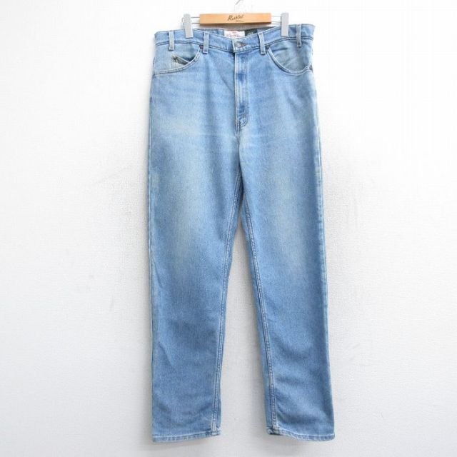W35★古着 リーバイス Levis ジーンズ メンズ 90年代 90s ヒゲ 紺 デニム【spe】 25nov13
