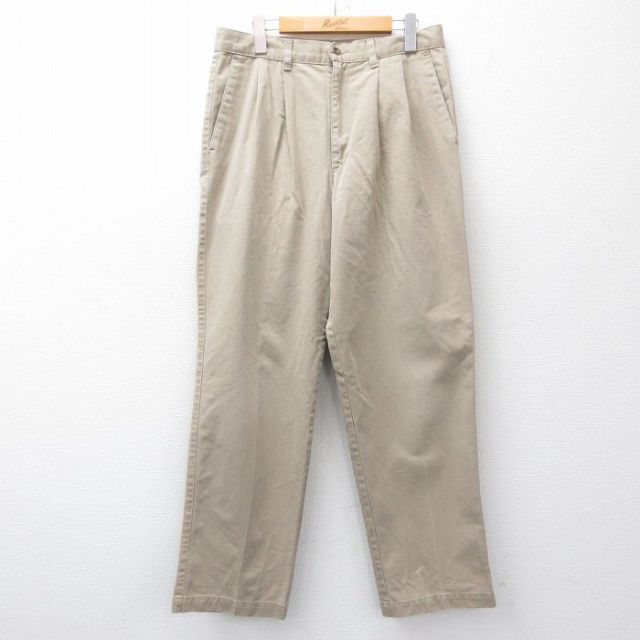 W32★古着 ドッカーズ チノ パンツ チノパン メンズ 90年代 90s コットン USA製 ベージュ【spe】 25nov14