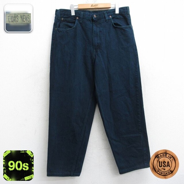 TODAYSNEWS 90s ジーンズ テーパード ネイビー W36 | 古着