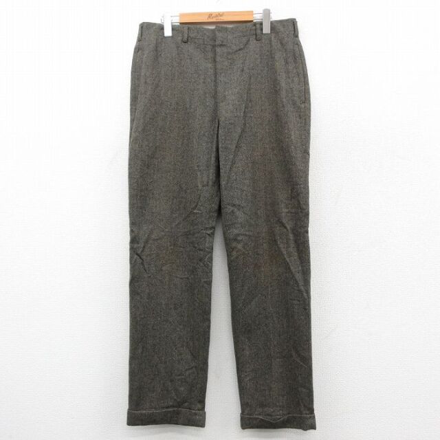 【50%OFF】80s スラックス ヘリンボーン グレー W34 | 古着