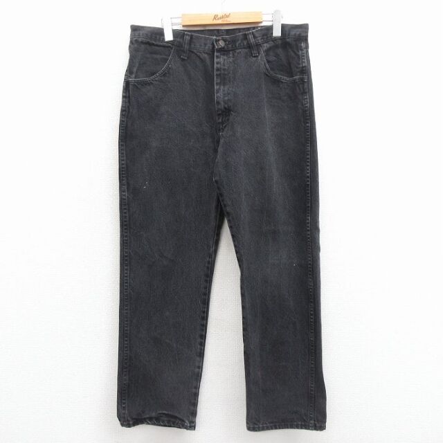 【20%OFF】W35★古着 ラスラー ジーンズ メンズ コットン 黒 デニム 25nov22