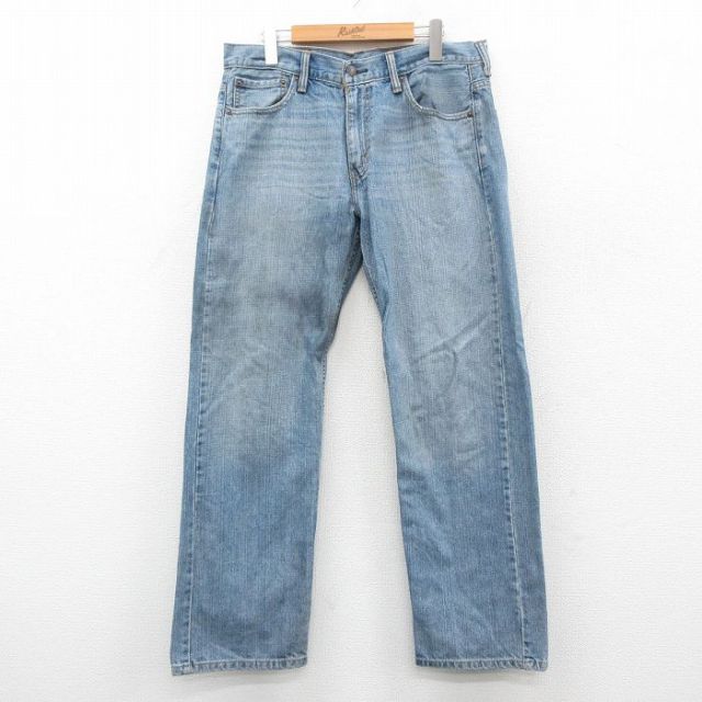 W34★古着 リーバイス Levis 569 ジーンズ メンズ ヒゲ コットン 薄紺 デニム 25nov25