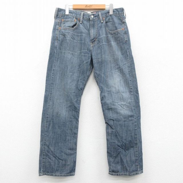 W32★古着 リーバイス Levis 569 ジーンズ メンズ ヒゲ コットン 紺 デニム 25nov25