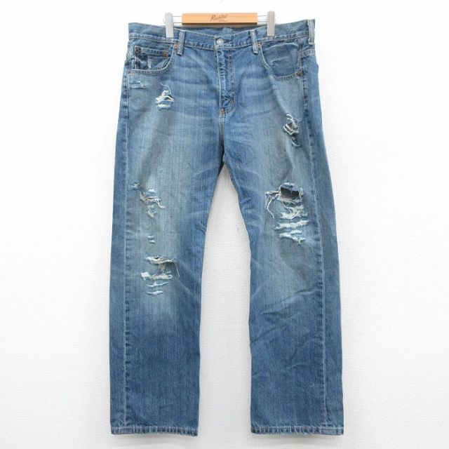 W37★古着 リーバイス Levis 569 ジーンズ メンズ ヒゲ コットン 紺 デニム【spe】 25nov25
