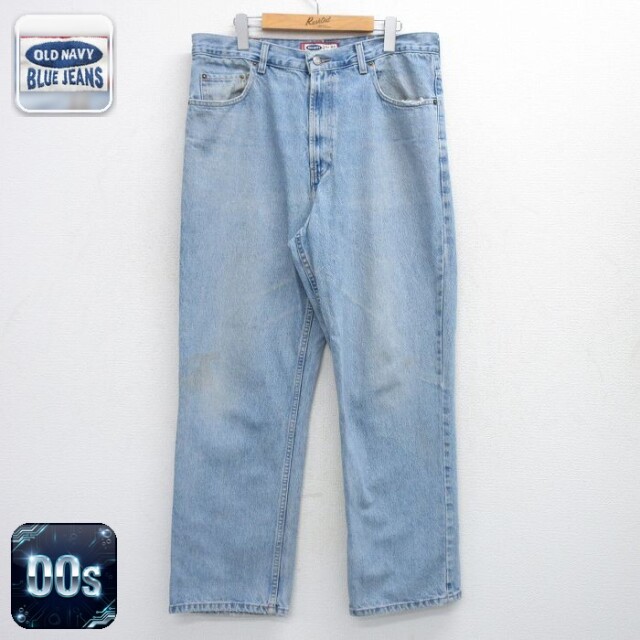 【50%OFF】オールドネイビー 00s ジーンズ ヒゲ ライトブルー W34 | 古着