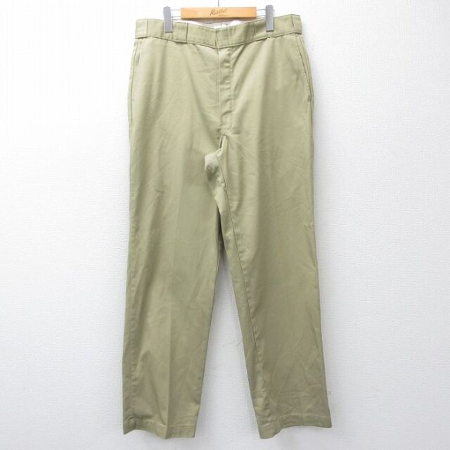 W36★古着 ディッキーズ ワーク パンツ メンズ 80年代 80s USA製 ベージュ【spe】 25nov27