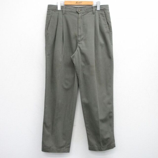 【20%OFF】W34★古着 ドッカーズ パンツ メンズ 00年代 00s コットン 濃緑系 25dec04