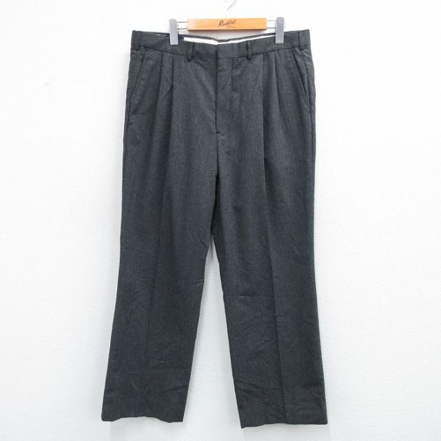 W36★古着 タウンクラフト スラックス パンツ メンズ 90年代 90s タロン グレー 25nov28