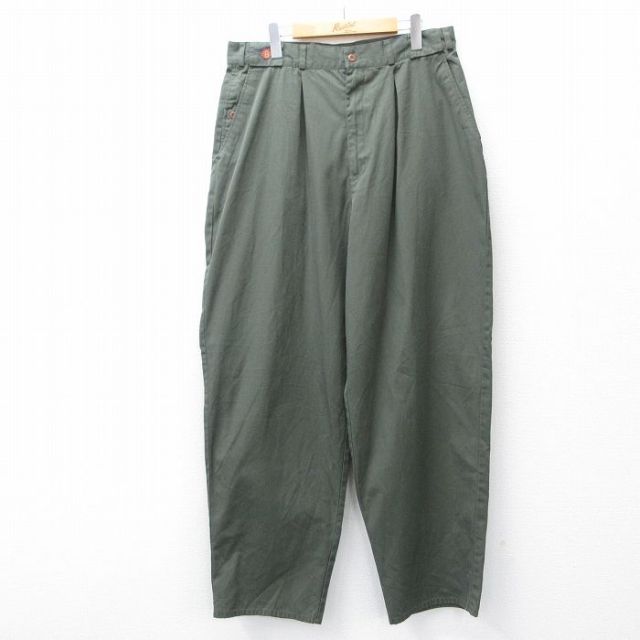 【20%OFF】W36★古着 ビューグルボーイ パンツ メンズ 00年代 00s 緑系【spe】 25dec03