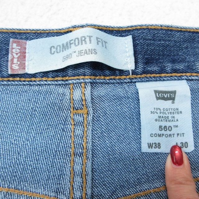 古着通販 W38☆古着 リーバイス Levis 560 ジーンズ メンズ 紺 デニム