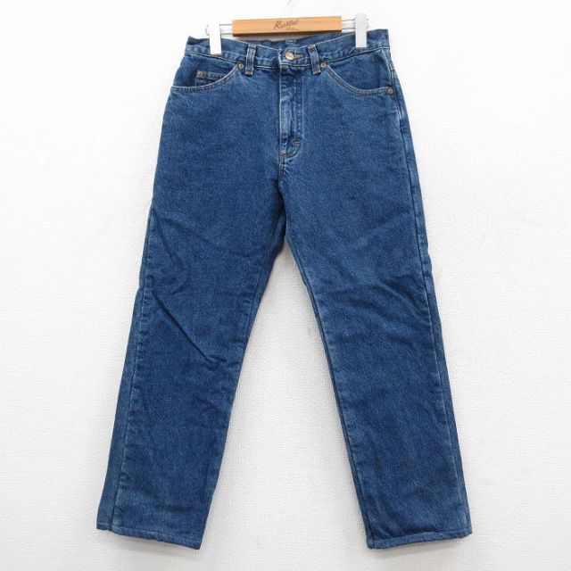 W31★古着 エルエルビーン ジーンズ メンズ 80年代 80s コットン USA製 紺 デニム 内側フランネル【spe】 25dec11