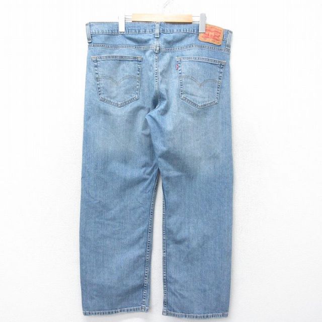 古着通販 W38☆古着 リーバイス Levis 569 ジーンズ メンズ ヒゲ 紺 デニム