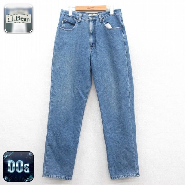 【50%OFF】エルエルビーン 00s ジーンズ 内側フリース ネイビー W31 | 古着