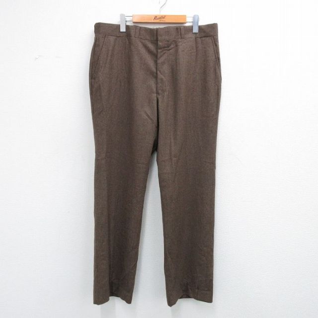 W36★古着 ペンドルトン スラックス パンツ メンズ 80年代 80s ウール タロン 茶【spe】 25dec27