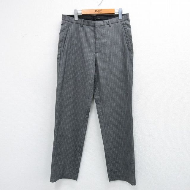 【20%OFF】カルバンクライン W32 スラックス ストライプ グレー | 古着