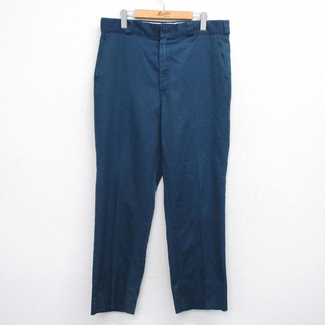 W36★古着 ワーク パンツ メンズ 80年代 80s USA製 タロン 紺 26jan14