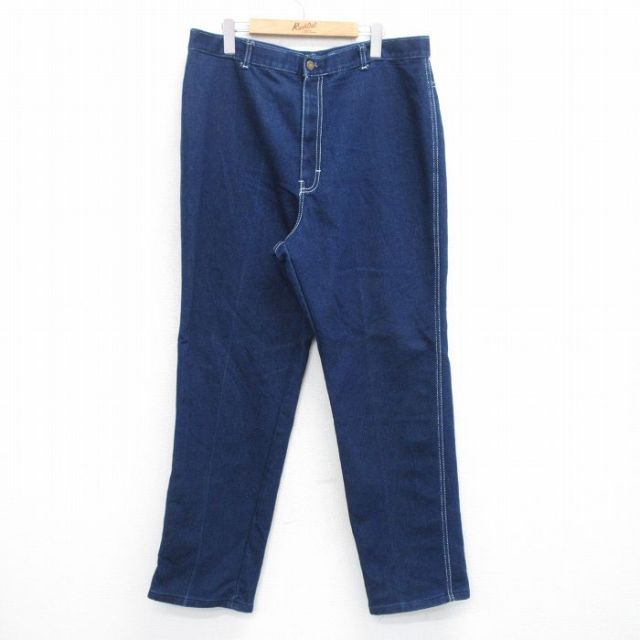 W36★古着 ジーンズ メンズ 90年代 90s 濃紺 デニム 26jan21