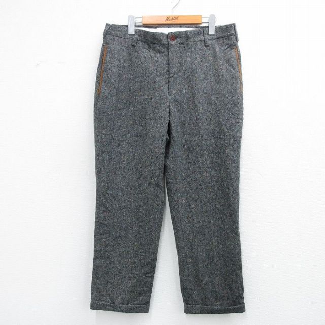 W36★古着 オービス パンツ メンズ ウール グレー系他 26jan21