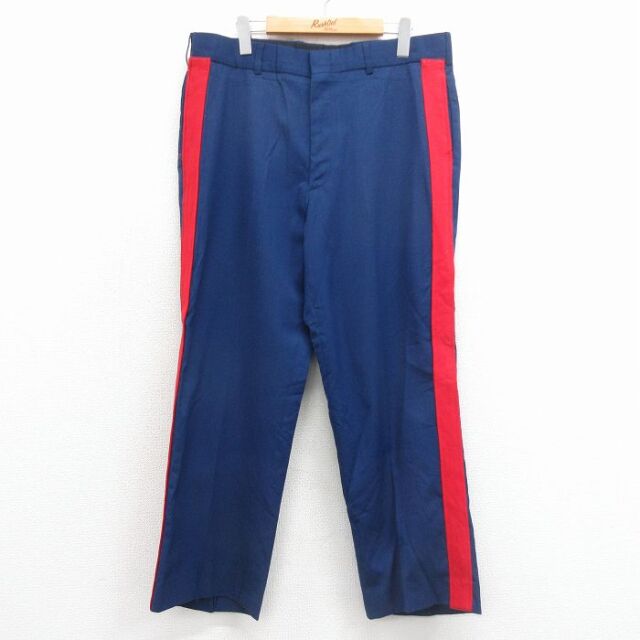 W35★古着 ミリタリー パンツ メンズ 90年代 90s 紺 26jan23