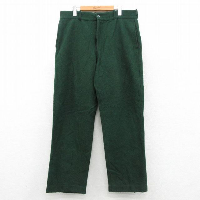 【20%OFF】W36★古着 パンツ メンズ ウール 緑 26jan28