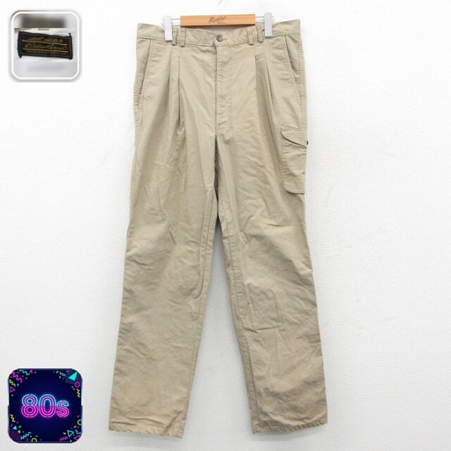 【50%OFF】エディーバウアー 80s パンツ タロン ベージュ W36 | 古着