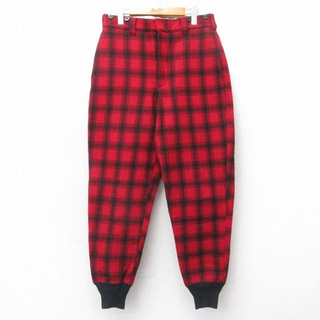 【20%OFF】ウールリッチ 80s ハンティングパンツ チェック レッド W34 | 古着