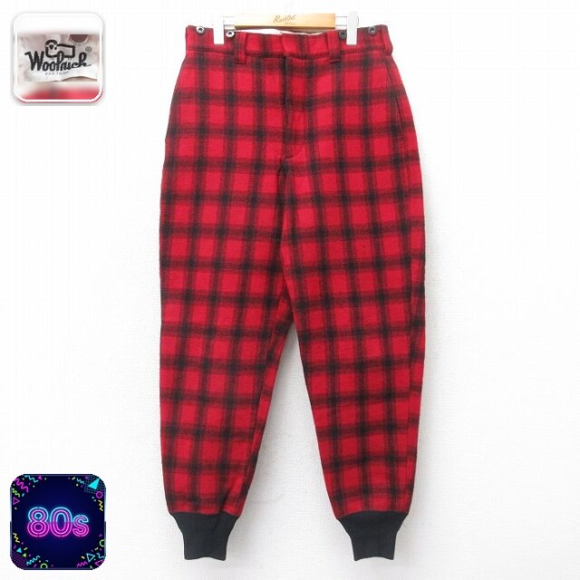 【50%OFF】ウールリッチ 80s ハンティングパンツ チェック レッド W34 | 古着