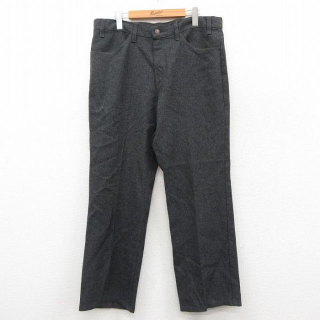 W36★古着 リーバイス Levis パンツ メンズ 80年代 80s USA製 黒 霜降り【spe】26feb03