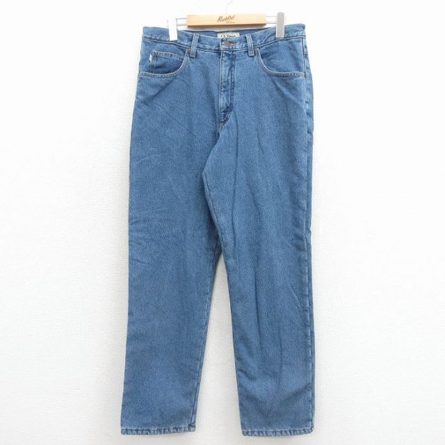【20%OFF】エルエルビーン 00s ジーンズ 内側フリース ネイビー W33 | 古着