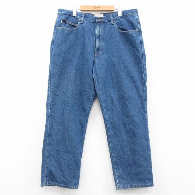 エルエルビーン 00s ジーンズ 内側フランネル ネイビー W38 | 古着
