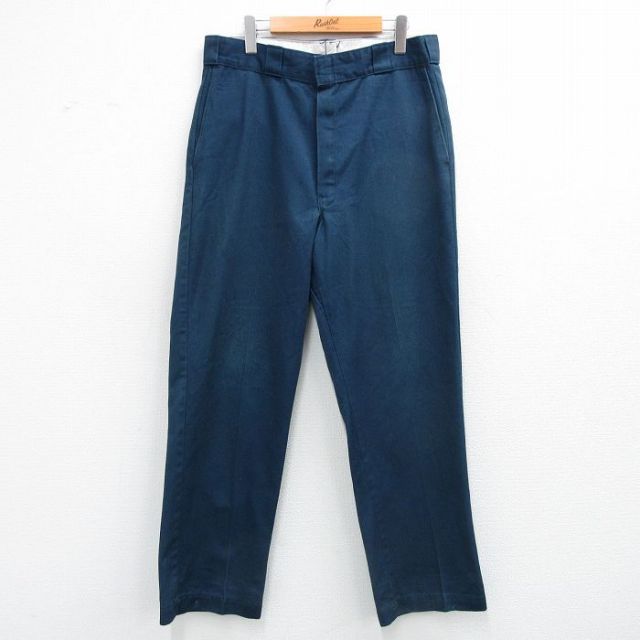 W36★古着 ディッキーズ ワーク パンツ メンズ 80年代 80s USA製 紺【spe】 26feb05