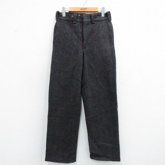 W30★古着 ウールリッチ パンツ メンズ 90年代 90s ウール USA製 黒他 チェック【spe】 26feb06