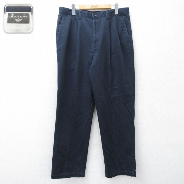 【50%OFF】ドッカーズ パンツ ネイビー W34 | 古着