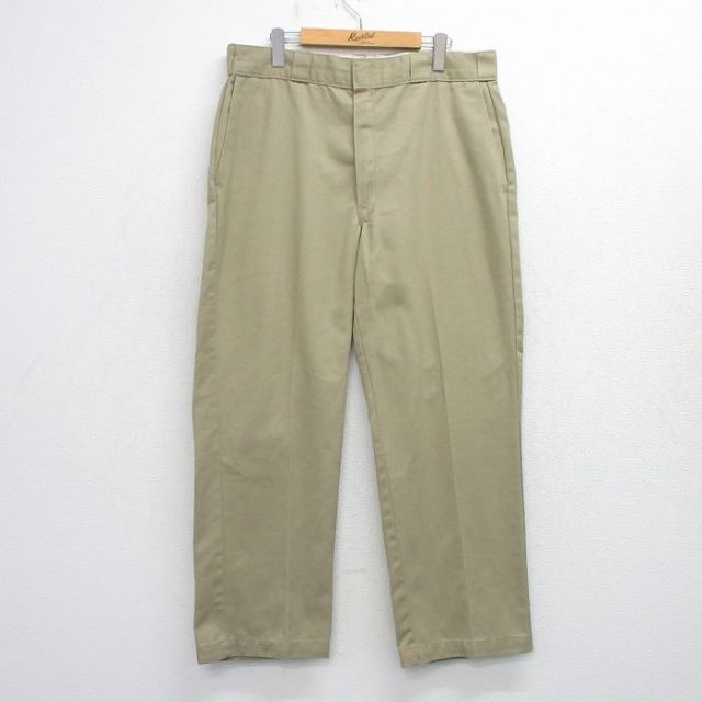 W36★古着 ディッキーズ ワーク パンツ メンズ 90年代 90s 874 USA製 ベージュ系 26feb13