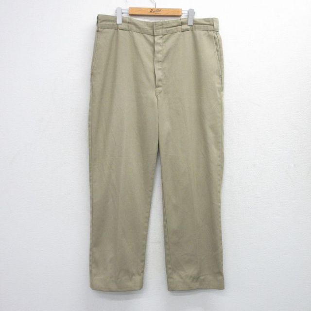 W38★古着 ディッキーズ ワーク パンツ メンズ 80年代 80s USA製 ベージュ系【spe】 26feb13