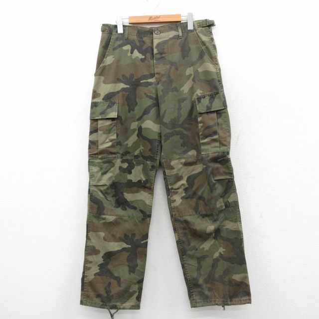 【20%OFF】ハンティングパンツ 90s ウッドランドカモ グリーン W34 | 古着